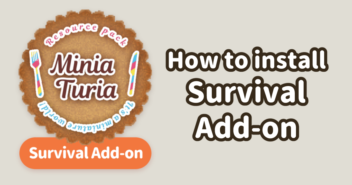 How to install the Bedrock Survival add-on